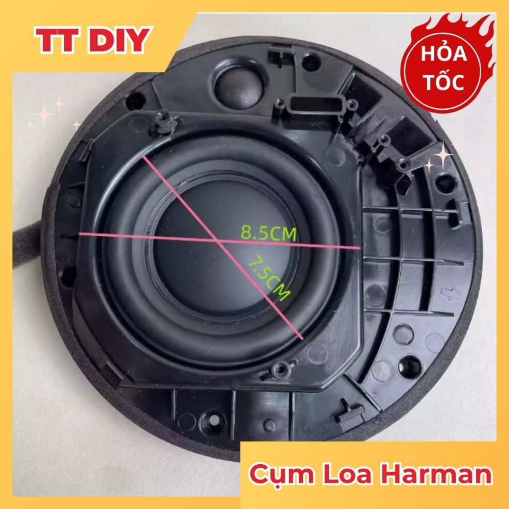 [TT DIY] Cụm Loa Harman/ Kardon Tháo Máy.Gồm 1 Loa Mid Bass 3inch Từ Neo,1Treble Lụa 1 Inch 10W+10W