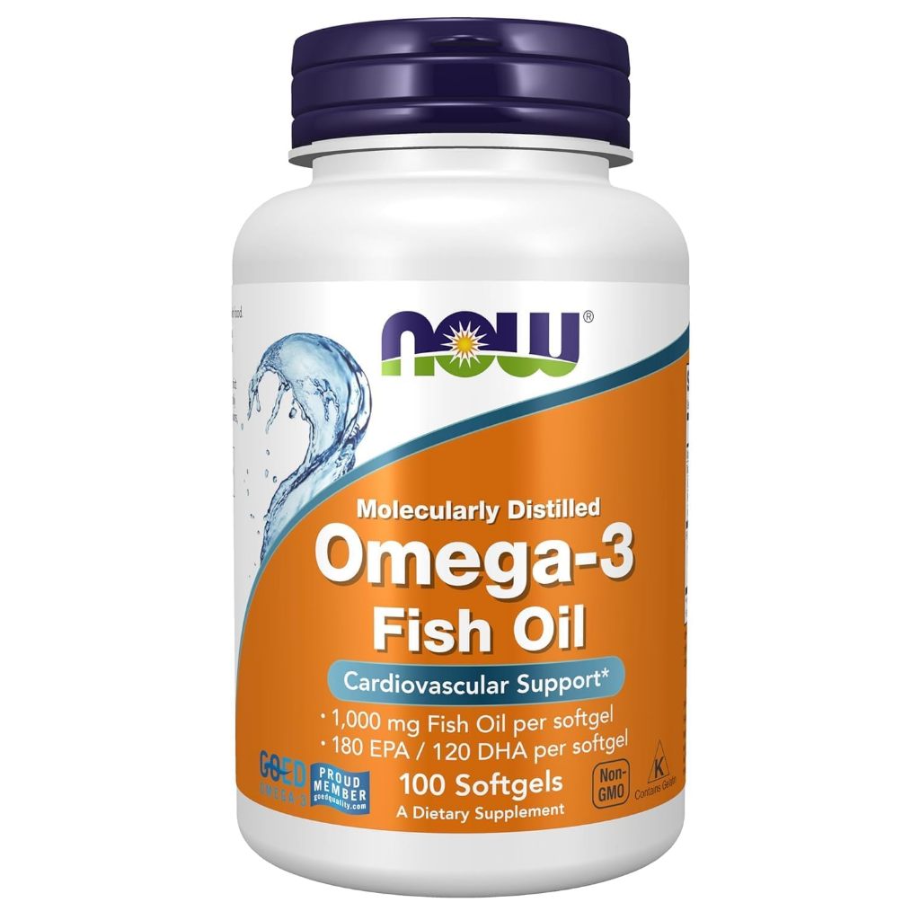 Viên uống Omega-3 Fish Oil 1000mg Now Foods hũ 30 viên / 100 viên nang mềm [Hàng Mỹ]
