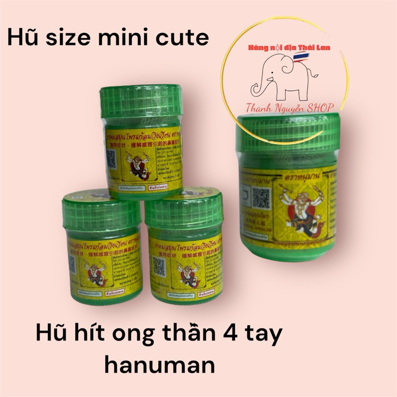 Hũ hít thông mũi thái lan Hanuman thần 4 tay size mini