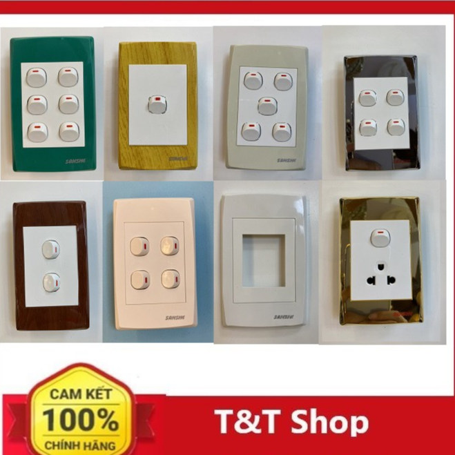 Mặt 4,5,6 công tắc âm tường Lioa