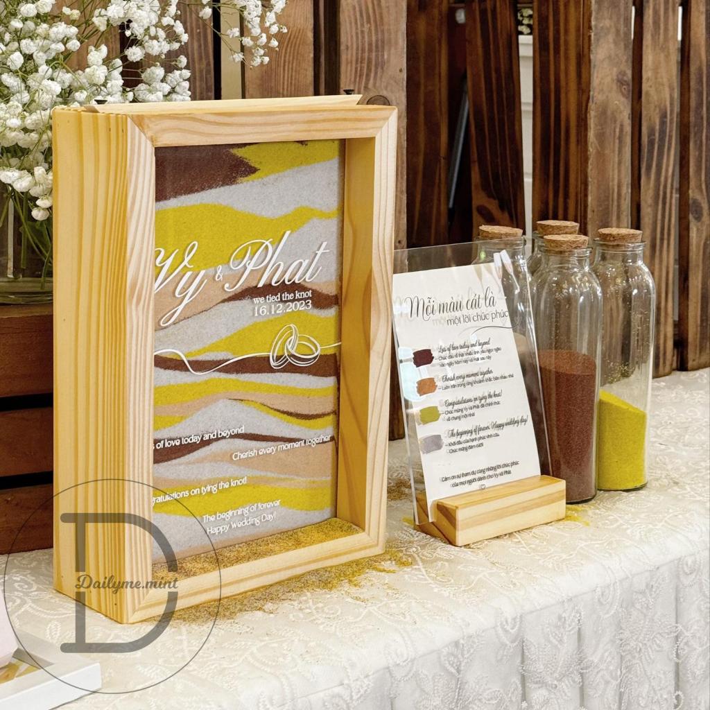 Hộp Gỗ Rót Cát Để Bàn Gallery Ngày Cưới Để Khách Mời Rót Cát - Dailymemint