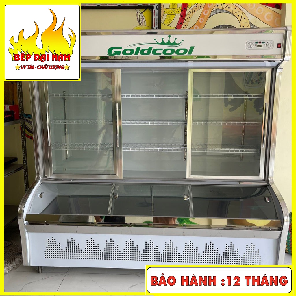 Tủ Đông Mát Trưng Bày GoldCool 2 Chế Độ Trên Mát Dưới Đông Mềm bảo hành chính hãng 12 tháng