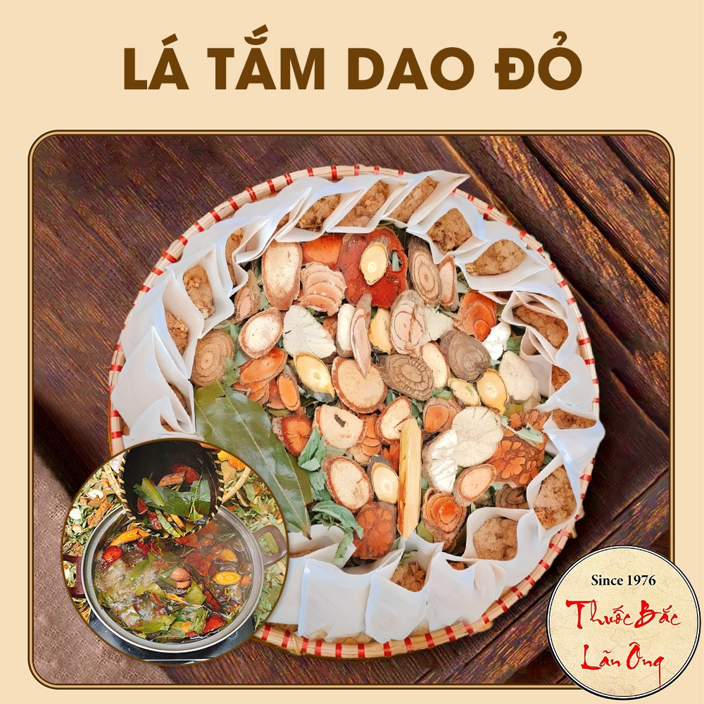 Lá tắm Dao Đỏ (Thảo dược xông tắm sau sinh)