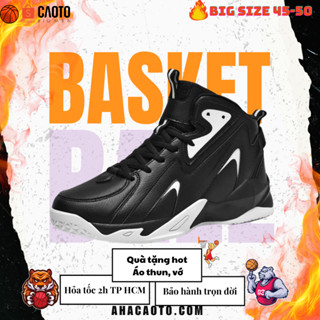 Giày Bóng Rổ Thunder Cao Cổ Đen Big Size - Giày Thể Thao Big Size Nam 45 46 47 48