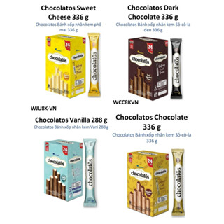 Bánh cuộn socola,vani, phômai Chocolatos nhập khẩu indonesia (1 hộp 24 thanh)