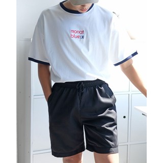 MONAT BLUE - Quần short đen trơn Mini logo
