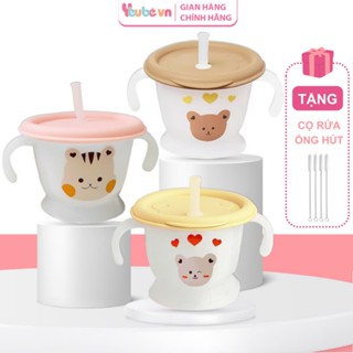 Cốc Tập Uống 3 Giai Đoạn Mumbebe, Lion YEUBEVN Ống Hút Silicone Sáng Chế Van Đẩy Nước Cho Bé 150ml