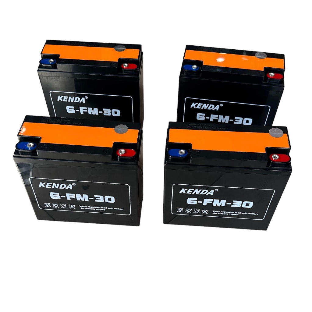 Set 4 bình ắc quy xe máy điện 48V 30Ah KENDA