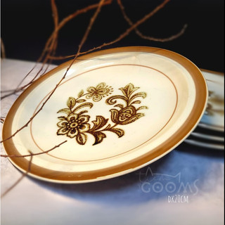 Dĩa gốm hoa mộc