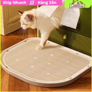 [SẴN HN] Thảm hứng cát mèo - Khay chậu cát mèo chống văng cát cho nhà vệ sinh【LaiMiShop 