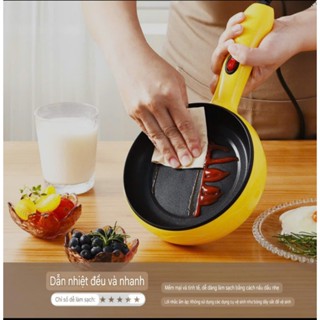 chảo điện mini chiên, hấp trứng, làm bánh có vỉ hấp