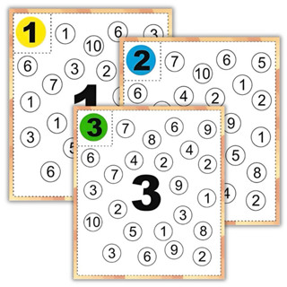 Tìm số đúng giống hình mẫu, tập tô (Bộ học liệu giáo dục Montessori)