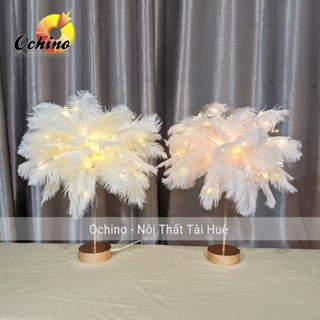 Đèn Lông Vũ, Đèn Ngủ Lông Vũ Để Bàn ( Có điểu Khiển từ xa và Hẹn giờ)