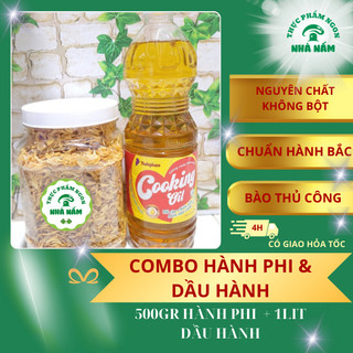 COMBO Hành Phi + Dầu Phi Hành (Hành 500gr + 1L Dầu phi hành) - Sản phẩm luôn mới