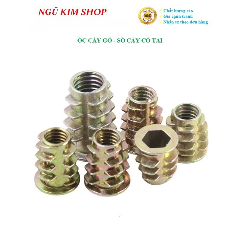 ỐC CẤY GỖ _ ỐC CẤY CÓ TAI M4, M5, M6, M8