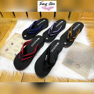 Dép xốp kẹp đế cao 5cm quai vải bảng nhiều màu siêu nhẹ roya