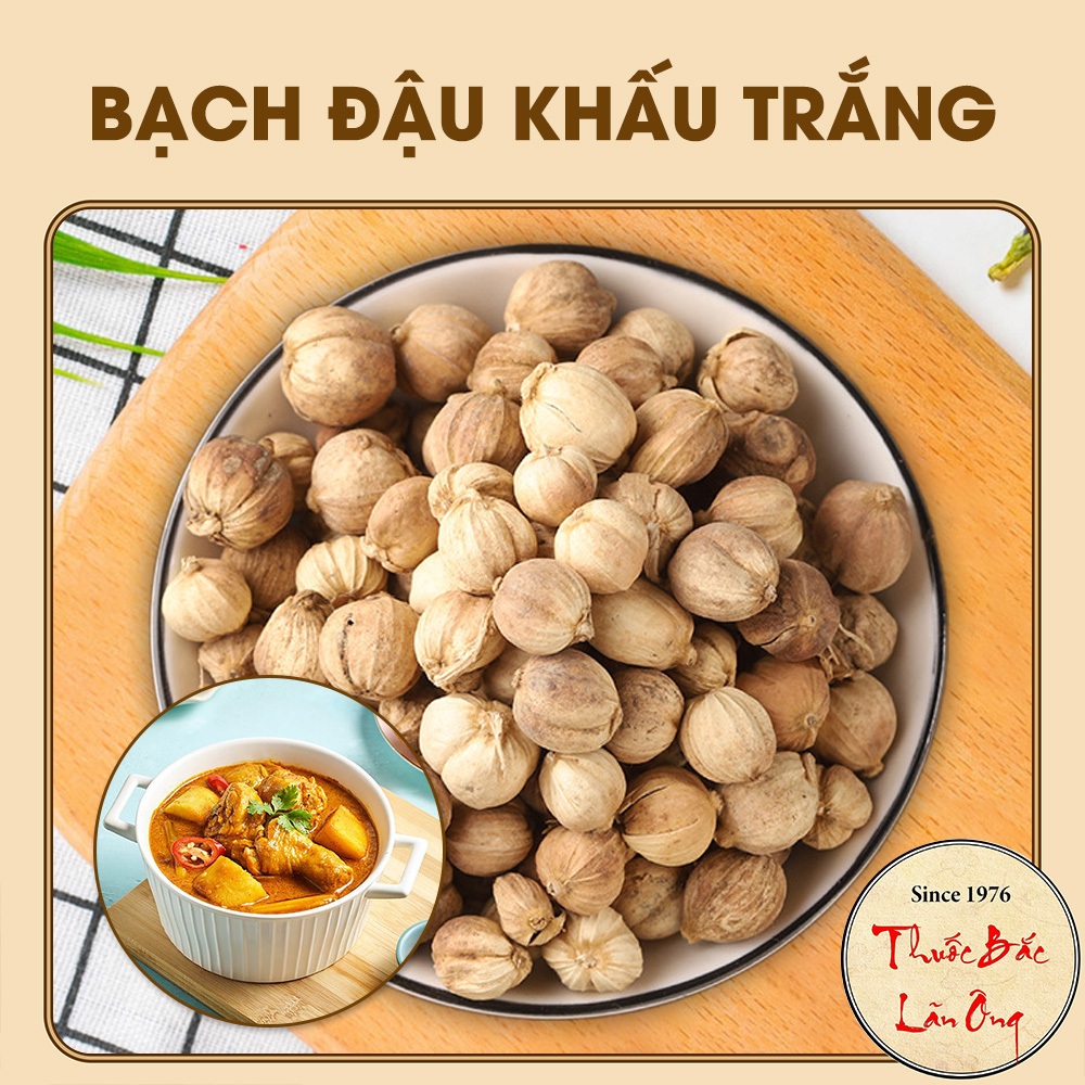Bạch đậu khấu 500g, đậu khấu trắng khô, thơm, cay, gia vị nấu phở, lẩu cay Tứ Xuyên
