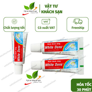  Bộ 10 Tuýp Kem Đánh Răng White Dens 18g Hương Great Fresh Mint Dùng Cho Gia Đình Khách Sạn 
