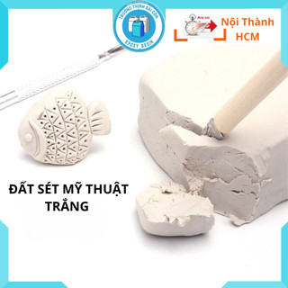 Đất Sét Mỹ Thuật Tự Khô Màu Trắng Xám Làm Gốm Thủ Công Handmade, Đồ Trang Trí DIY - Trường Thịnh Sài Gòn