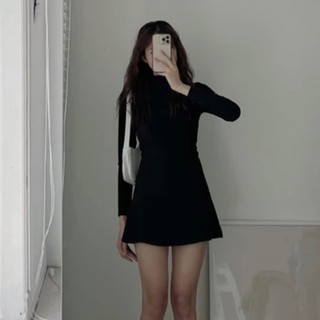 Váy body dáng chữ A chất nỉ nhung - 247store - VaychuAlentam1011_P5K7