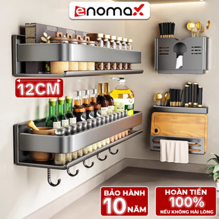 Kệ đựng gia vị Enomax để đồ nhà bếp đa năng, chất liệu Thép Carbon chống gỉ, tặng kèm keo dán và ốc vít, bảo hành 10 năm