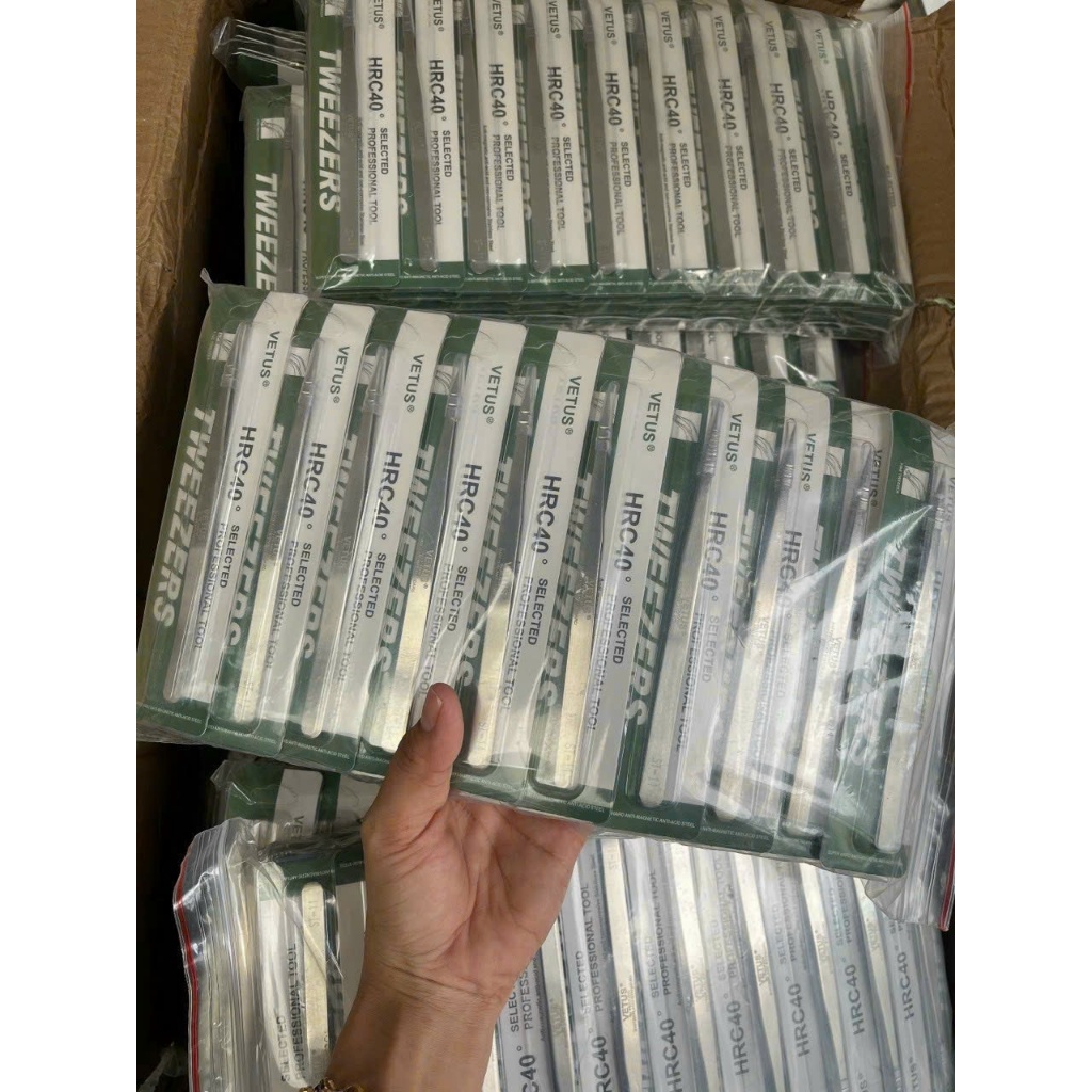 Nhíp Nhặt Lông Yến Tặng Khách, Gắp Mi Giả, Giá Rẻ, Chất Lượng Tốt Vetus ST11 , Vetus ST12 Đầu Thẳng