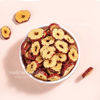 Táo đỏ thái lát 100g, táo đỏ Hàn Quốc sấy giòn, không vụn, dùng pha trà, ăn vặt, nấu chè, chưng yến