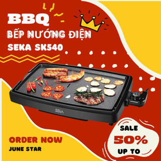 Bếp Nướng Điện Seka SK540 Công Suất 1800W Vỉ Nướng Phủ Chống Dính Có Thể Tháo Rời Kèm Khay Hứng Dầu