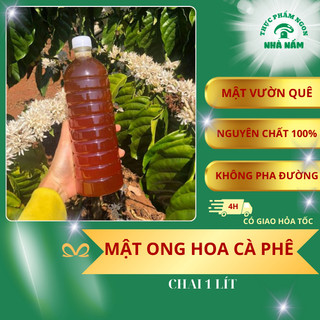 Mật Ong Nguyên Chất Hoa Cà Phê - 1Lít (Mật Ong Thật Nguyên Chất 100% tại vườn nhà, không pha tạp)