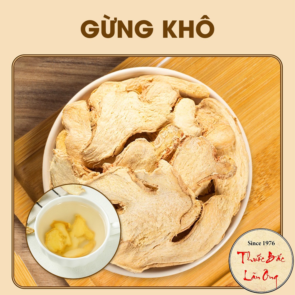 Gừng lát sấy khô 500g, thơm cay, dùng pha trà gừng, gia vị nấu ăn, xông hơi, tốt cho sức khỏe