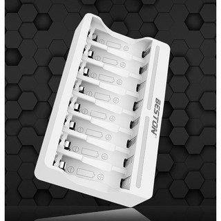 Bộ sạc nhanh Beston 8 khay C9010 (sạc pin AA và AAA)