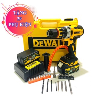  Combo Máy Khoan Dewalt 199V Đầu Kẹp 13 ly Autolock Có Búa Khoan Tường siêu Khỏe Tặng 29 Phụ Kiện 