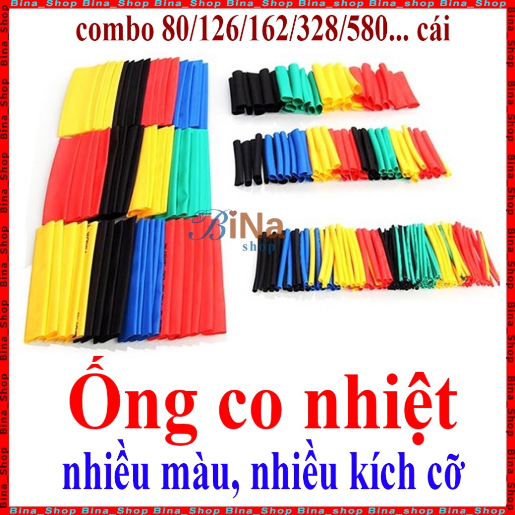 [328/530 Cái] Ống Co Nhiệt Nhiều Kích Cỡ 126 Ống / 328 Ống / 530 Ống (Tự Chọn)