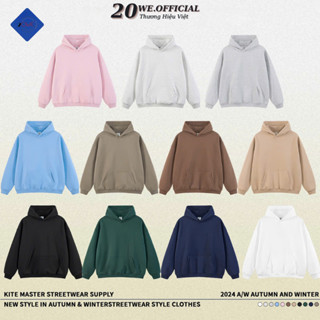 Áo Khoác Hoodie Zip nam nữ phom rộng unisex chất nỉ 100% vải Cotton Cao Cấp 20we - Top Thu Đông 2025