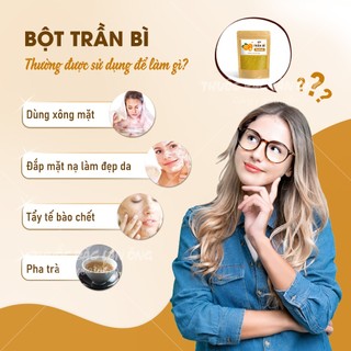 Bột trần bì 500g, bột vỏ cam quýt, nguyên chất, thơm mịn, bột đắp mặt, pha uống giảm ho, tiêu đờm