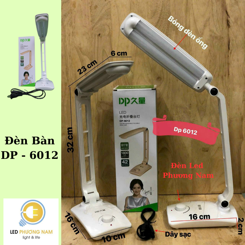 Đèn Bàn Led Sạc Điện DP-6012 [chống cận]