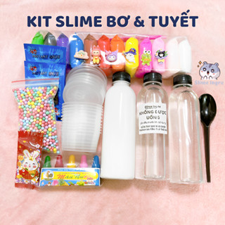 Bộ Kit 36 Món Đầy Đủ Nhất Làm Slime Bơ/Slime Mây/Clear Slime (Butter&Cloud&Clear Slime) - Tặng Kèm Màu Nước