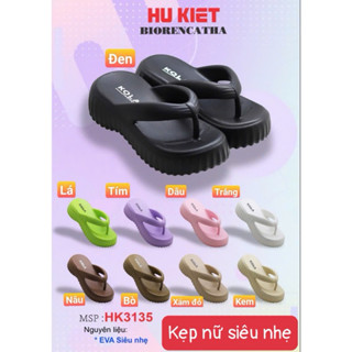 DÉP KẸP NỮ ĐẾ CAO SIÊU NHẸ EVA  5cm SIZE 35-38 (Phom to nha)