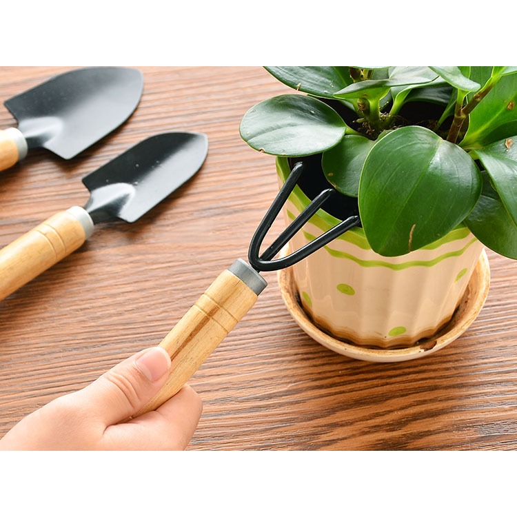 Bộ dụng cụ làm vườn 3 món Xẻng+Cào+Chĩa