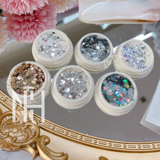 SET Nhũ trang trí móng, set giấy nhún xé sợi