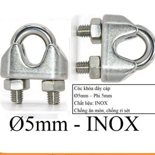 Cóc khóa cáp Phi [ 5mm ] INOX