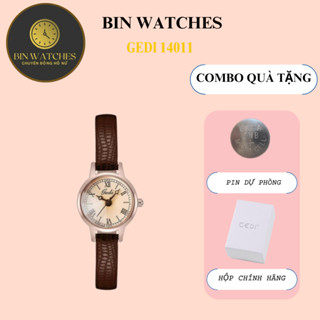  Đồng Hồ GEDI 14011 Mặt Tròn Dây Da Mini Đơn Giản Thời Trang Cho Nữ 