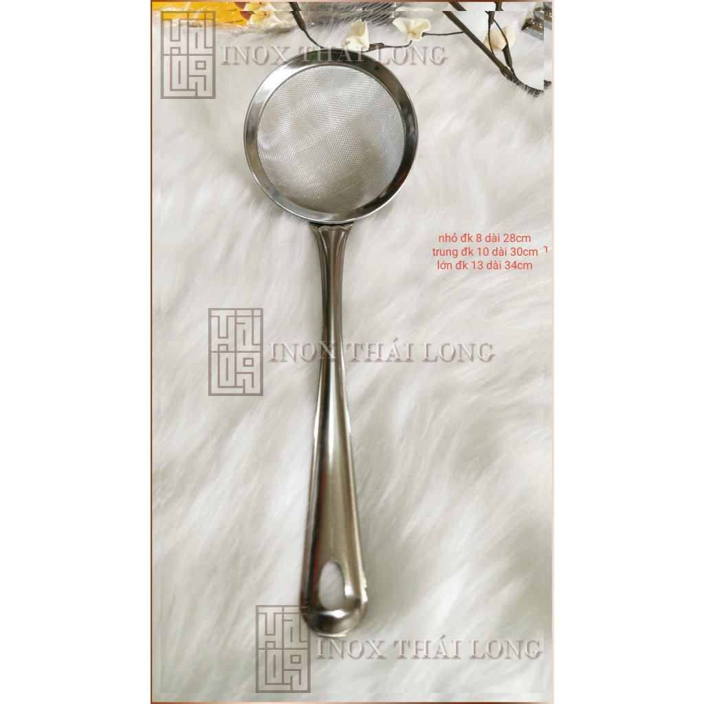 Dụng cụ vớt bọt inox sâu/ rây lọc cặn inox