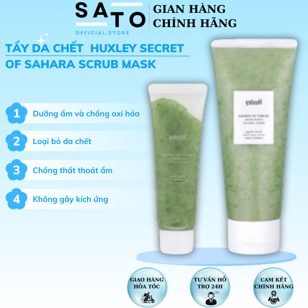 Tẩy Da Chết Huxley Secret Of Sahara Scrub Mask Tẩy Tế Bào Chết Nhẹ Nhàng Sạch Da 30g - 120g - Mustel