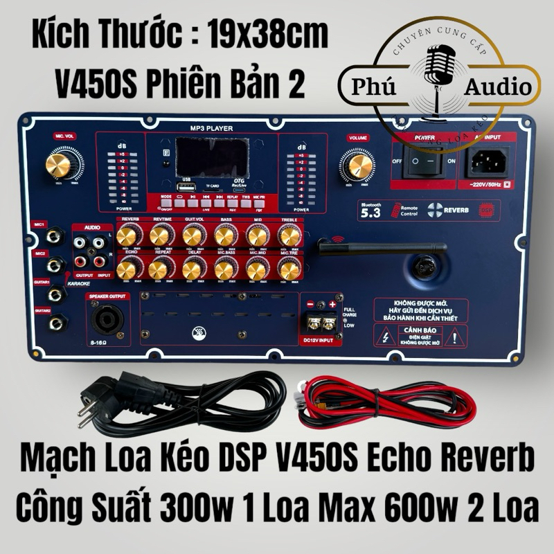 Mạch Loa Kéo DSP V450S Echo Reverb Công Suất Lớn 2025
