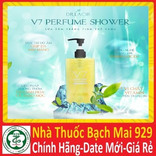  V7 PERFUME SHOWER DR LACIR Chai 350ml Sữa Tắm Trắng Da V 7 Lamer DrLacir CHÍNH HÃNG date mới 