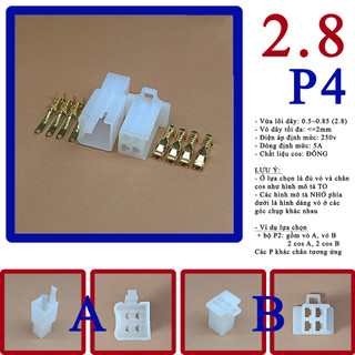 Đầu nối dây điện xe máy 2.8mm