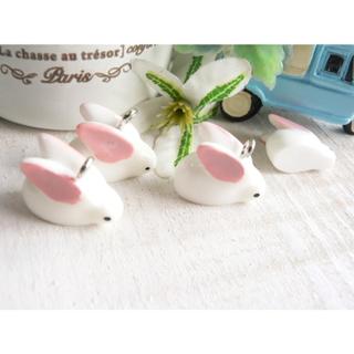 Thỏ Trắng Tai Hồng Mini Ngây Thơ - 5 con, Làm Phụ Kiện Trang Trí Tiểu Cảnh, 𝐓𝐞𝐫𝐫𝐚𝐫𝐢𝐮𝐦