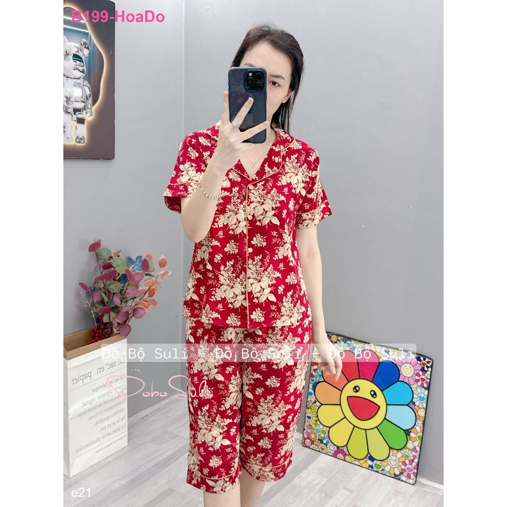 Bộ Lửng Pijama Lụa Mango B199 B136 B081 - Đồ Bộ Suli