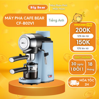 Máy Pha Cà Phê Tự Động Mini Bear CF-B02V1 Pha Cafe Espresso Đánh Bọt Sữa Bảo hành Chính Hãng 18 Tháng